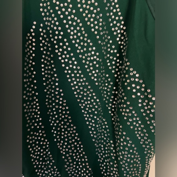 New! Green Halter Neck Embellished Dress, Size S - Picture 3 of 3
